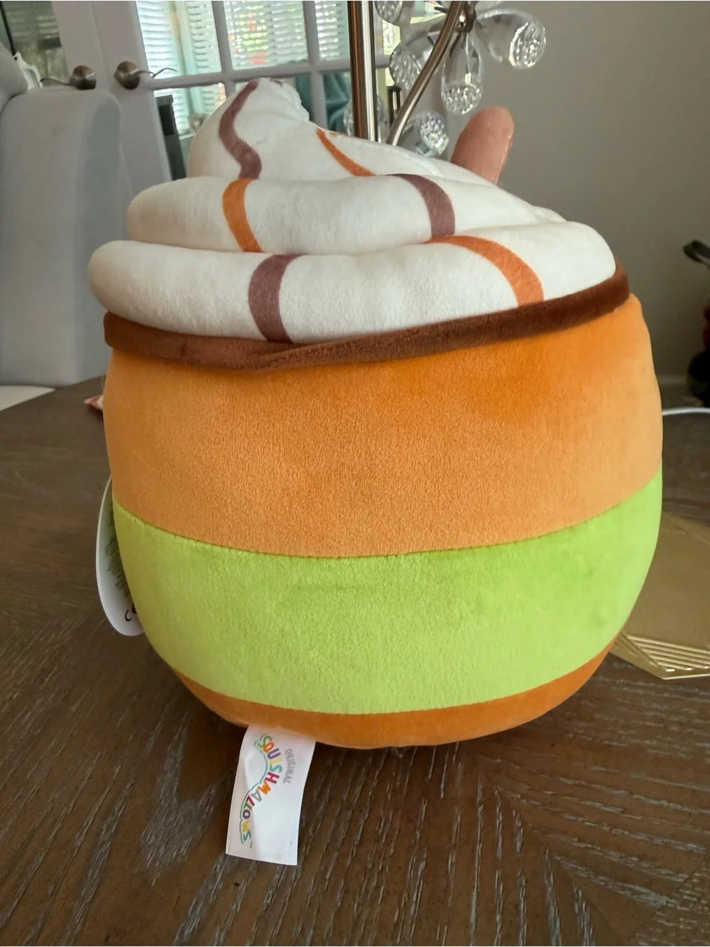 Squishmallow Kids Plush Pumpkin Spice Cup Toy - Orange & Green